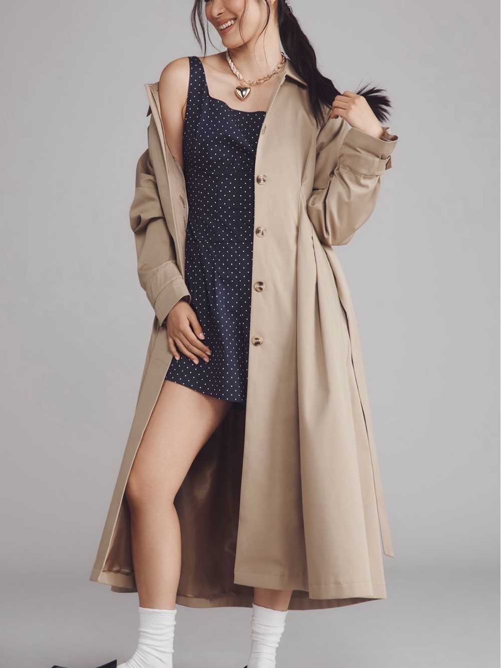 Anthropologie Exquisite The Tobie Trench Coat